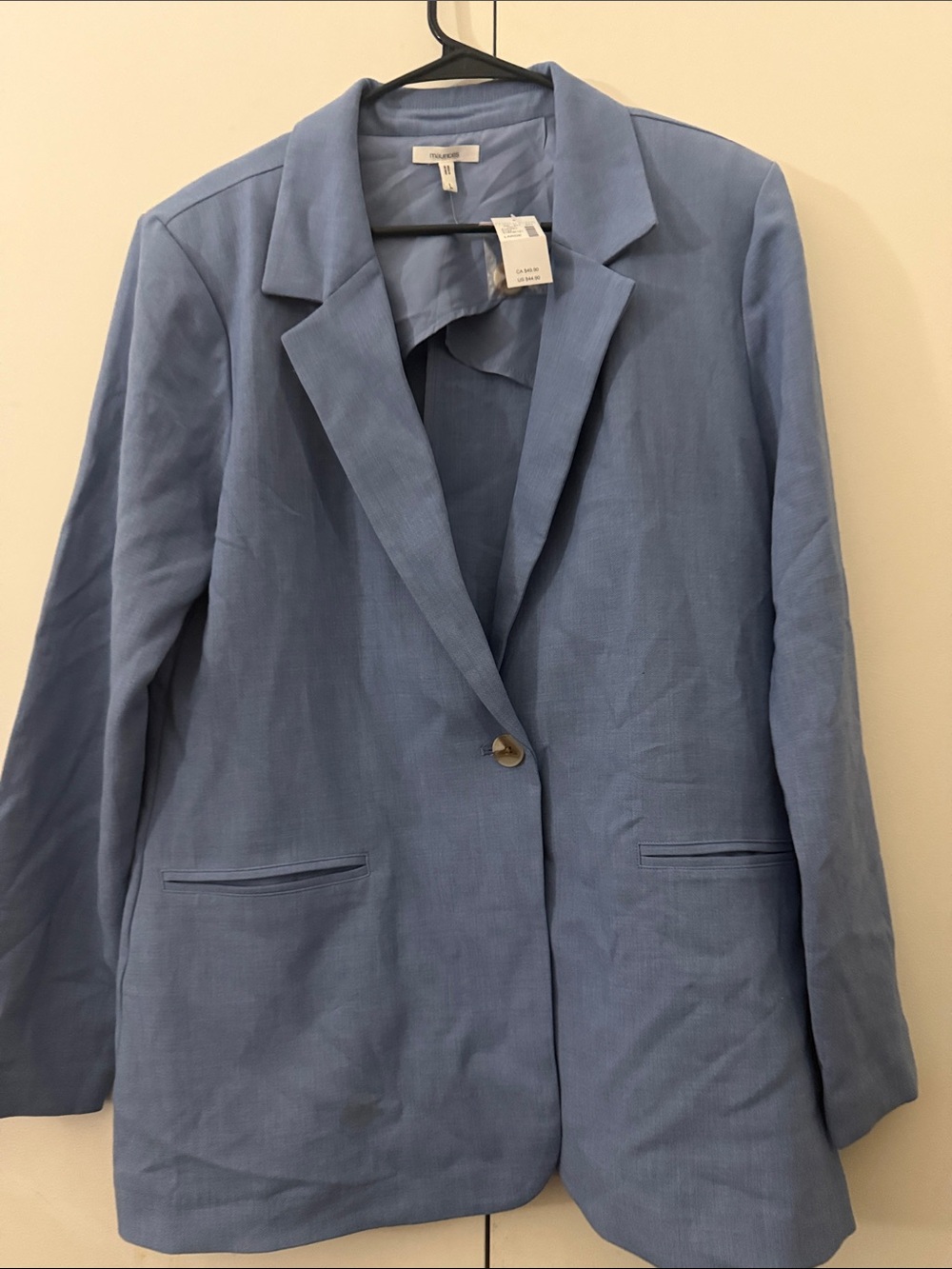 Maurices Light Blue Single-Button Blazer